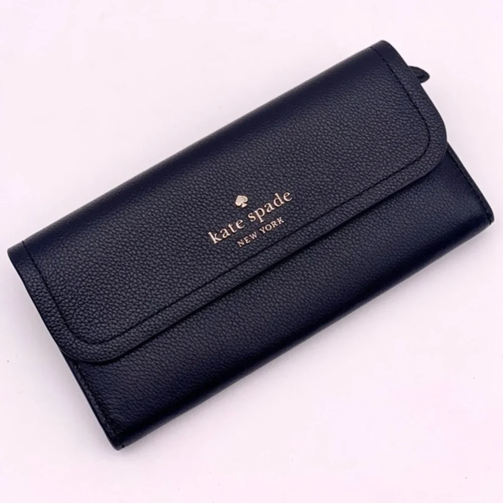 Kate Spade Rosie Large Flap Wallet Black